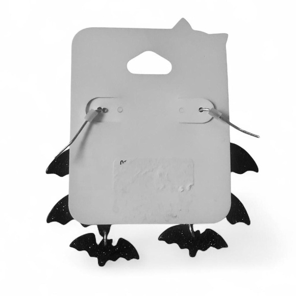 Sparkly Bat Earrings - Picture 2 of 2